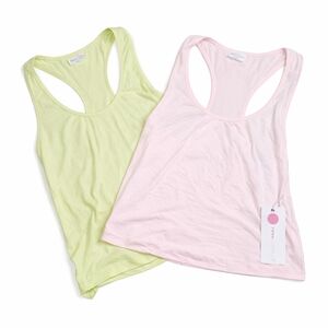 Nwt Yogalicious 2-Pack Racerback Tank Tops Light Pink & Pale Green | NWT Size Xl
